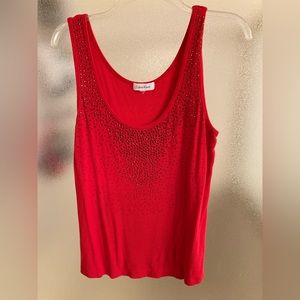 Cotton tank top with sparkles